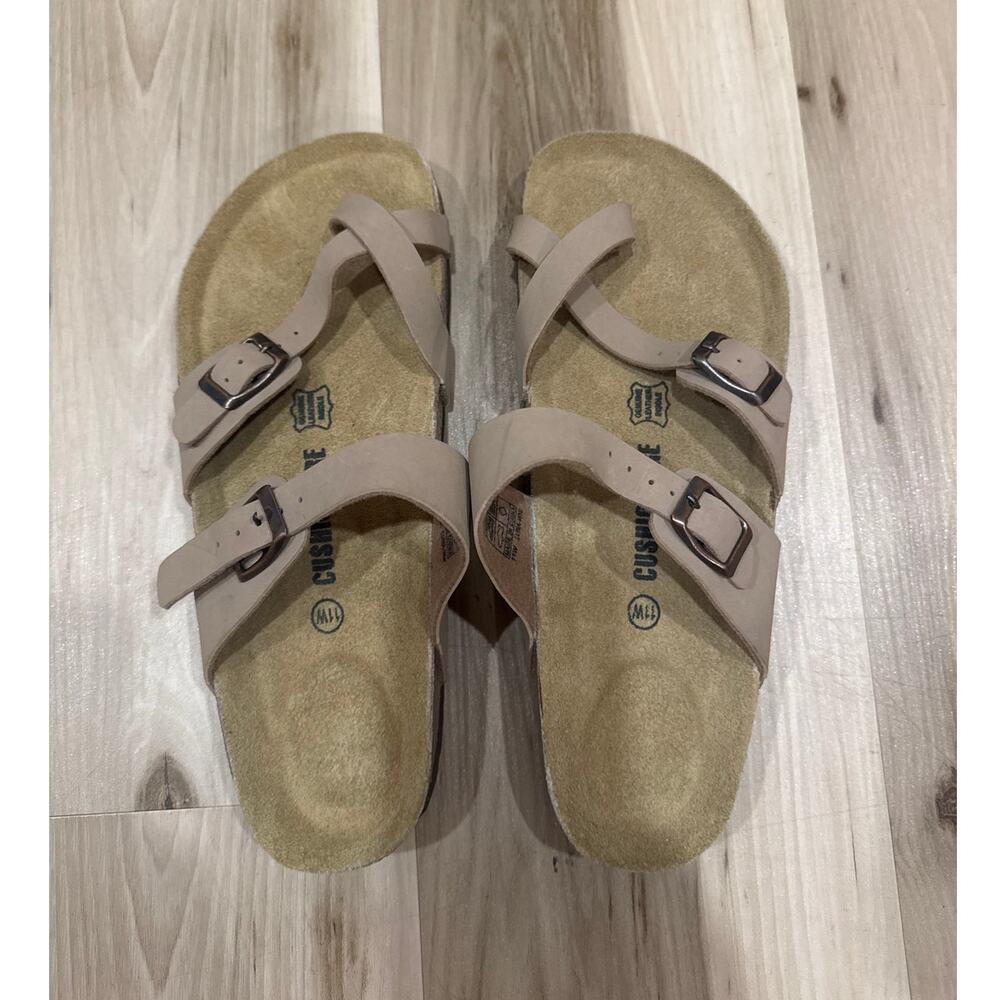 Cushionare Luna Cork Footbed Leather Sandals Women's Size 11W